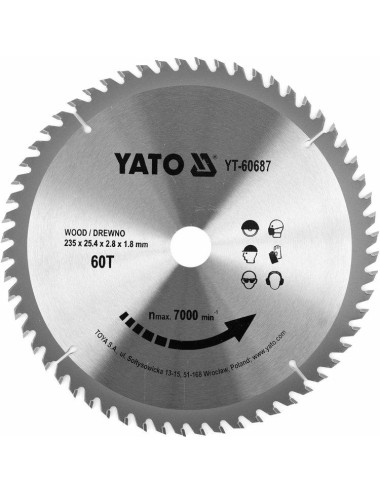 YATO PIŁA TARCZA WIDIOWA 235*60*25,4 YT-60687