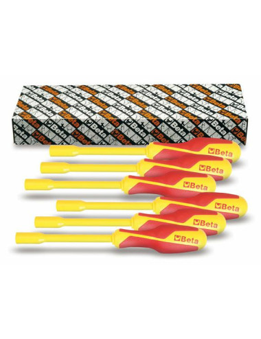 BETA KOMPLET KLUCZY NASADOWYCH W IZOLACJI DO 1000V, 5,5-13MM, 6 SZTUK 943MQ S6