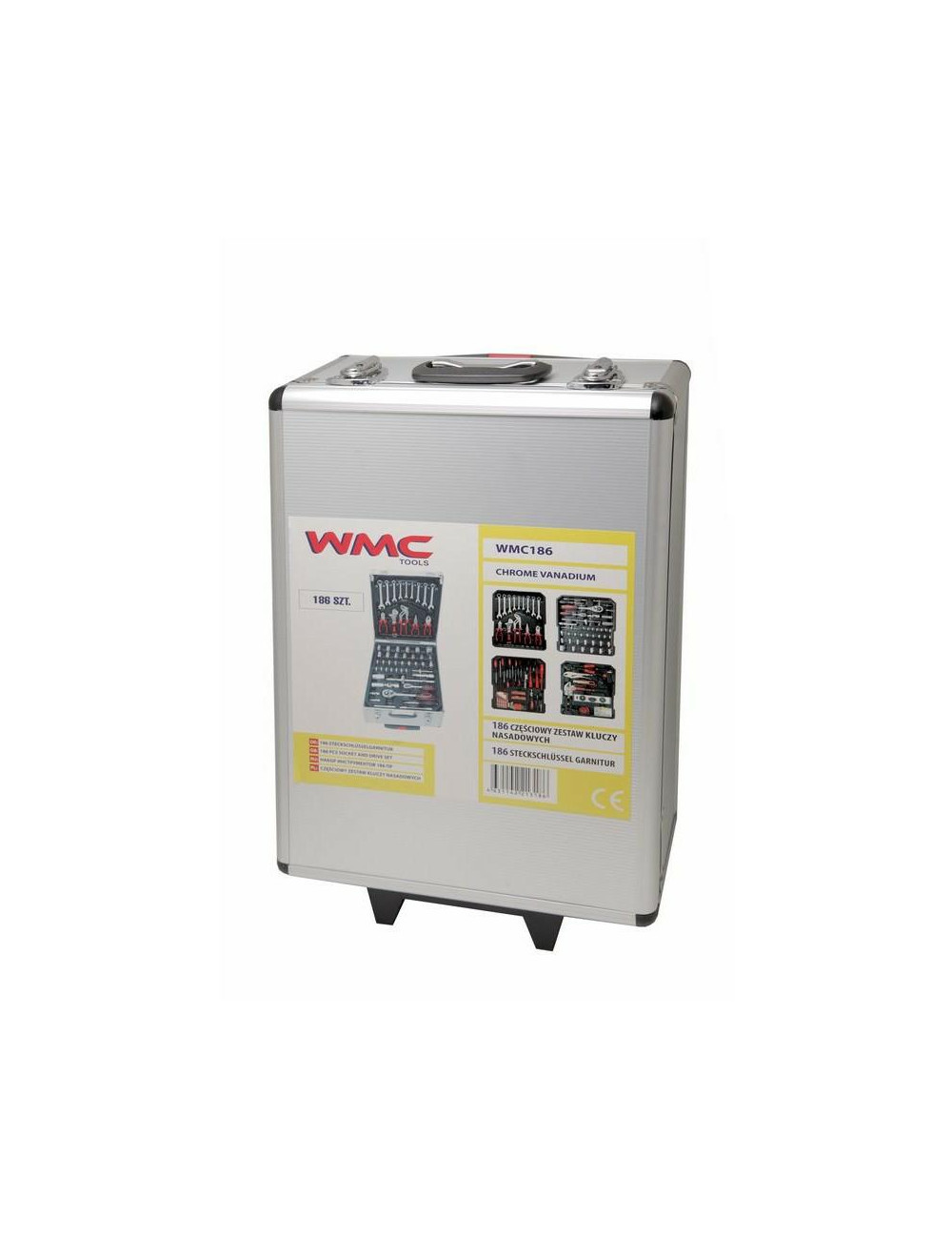 WMC ZESTAW KLUCZY 186el. W WALIZCE NA KÓŁKACH