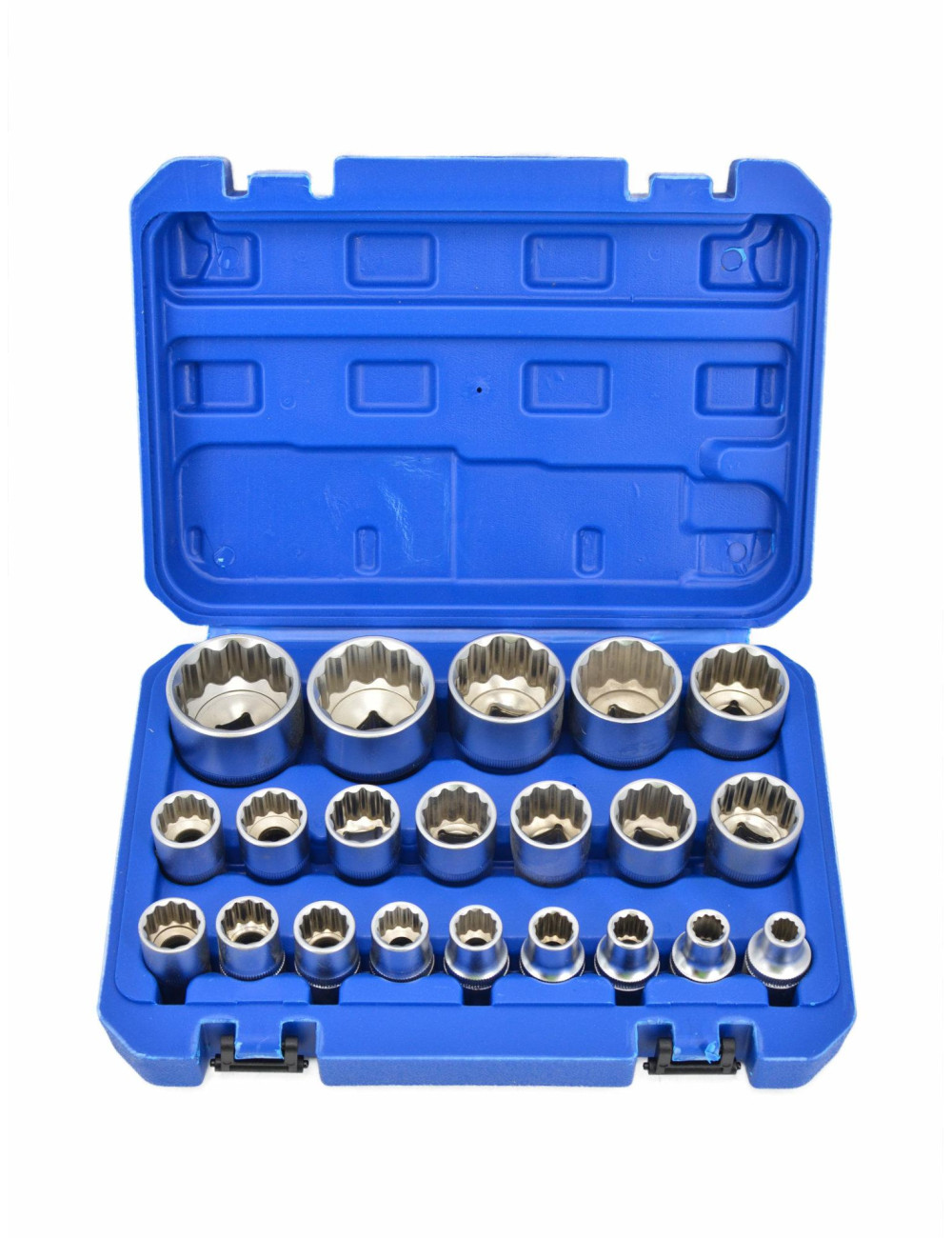 ZESTAW NASADEK SPLINE 1/2" 8-36mm 12-KĄTNYCH 21 elementów SILVER