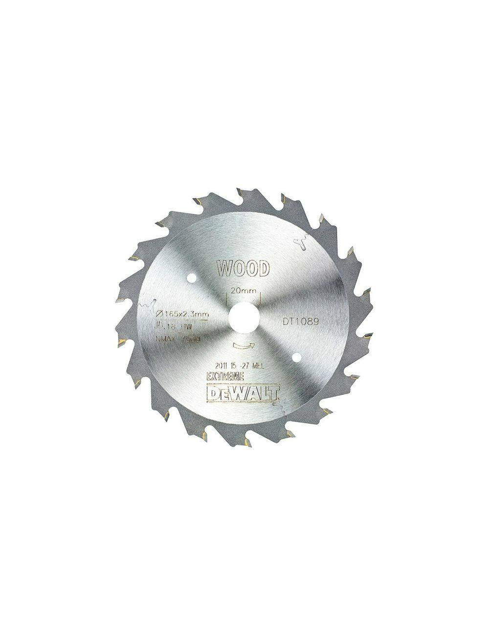 DEWALT PIŁA TARCZA 165x20mmx18z