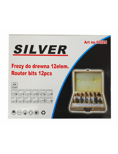 FREZY KSZTAŁTOWE ŁOŻYSKOWANE 12cz. SILVER