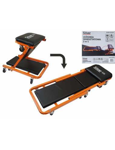 LEŻANKA SIEDZISKO WARSZTATOWE SILVER