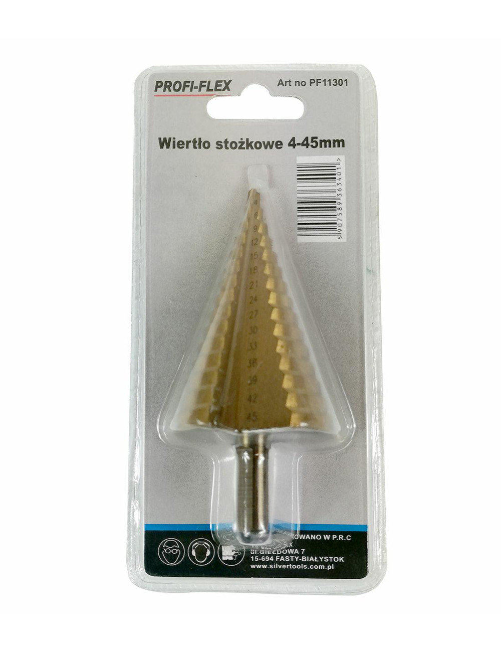 WIERTŁO STOPNIOWE 4-45mm SILVER