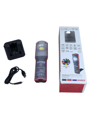 ROOKS LAMPA WARSZTATOWA LAKIERNICZA COLOR MATCH 3D, COB LED, 800 LM, 2700 4500 6500 K