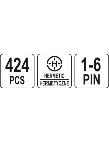 YATO ZŁĄCZA ELEKTRYCZNE 424szt. YT-06869