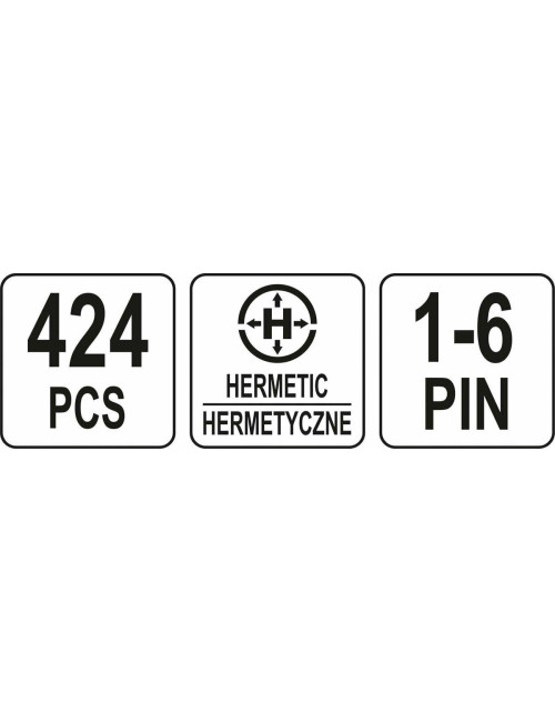 YATO ZŁĄCZA ELEKTRYCZNE 424szt. YT-06869