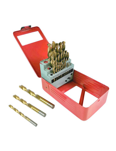 WIERTŁO METAL TYTANOWE KOMPLET 29szt. 1,5-27mm SILVER