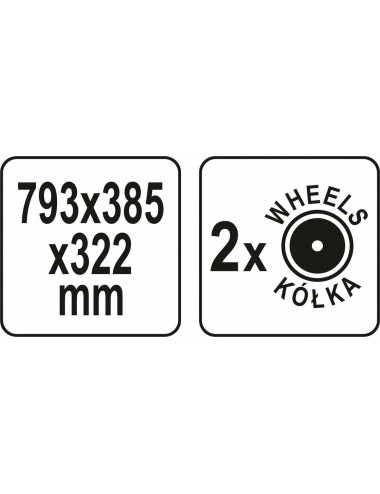 YATO SKRZYNIA 800LT NA KÓŁKACH YT-09185