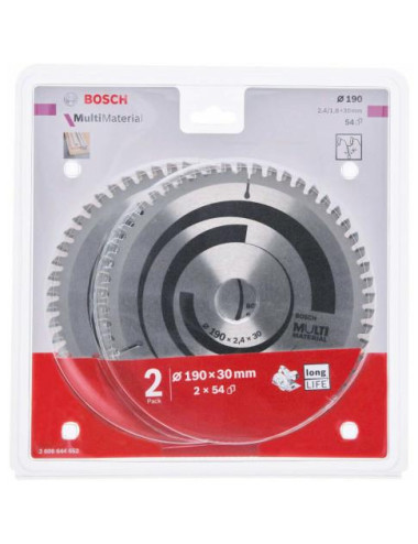 BOSCH PIŁA TARCZOWA DWUPAK OPTILINE WOOD 190x2,4 1,8x30x48z