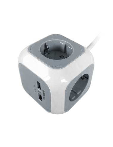 ORNO PRZEDŁUŻACZ 4 KROTNY 2P + Z ŁADOWARKA 2 X USB, 1.4 M