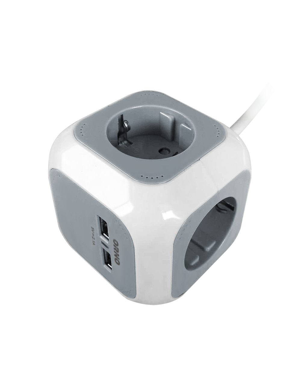 ORNO PRZEDŁUŻACZ 4 KROTNY 2P + Z ŁADOWARKA 2 X USB, 1.4 M