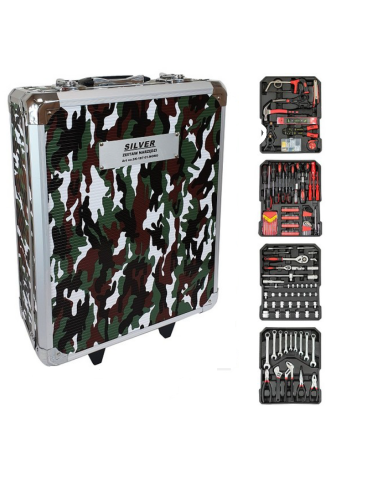 SILVER ZESTAW KLUCZY 419el. W WALIZCE NA KÓŁKACH MORO