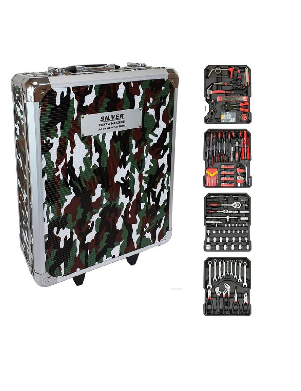 SILVER ZESTAW KLUCZY 419el. W WALIZCE NA KÓŁKACH MORO