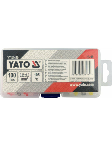 YATO KOSZULKI TERMOKURCZLIWE Z CYNĄ 0,25-6mm2 100szt. YT-81450