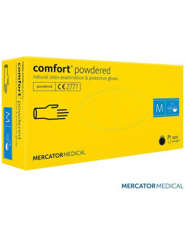 RĘKAWICE LATEKSOWE PUDROWANE 100szt. S
