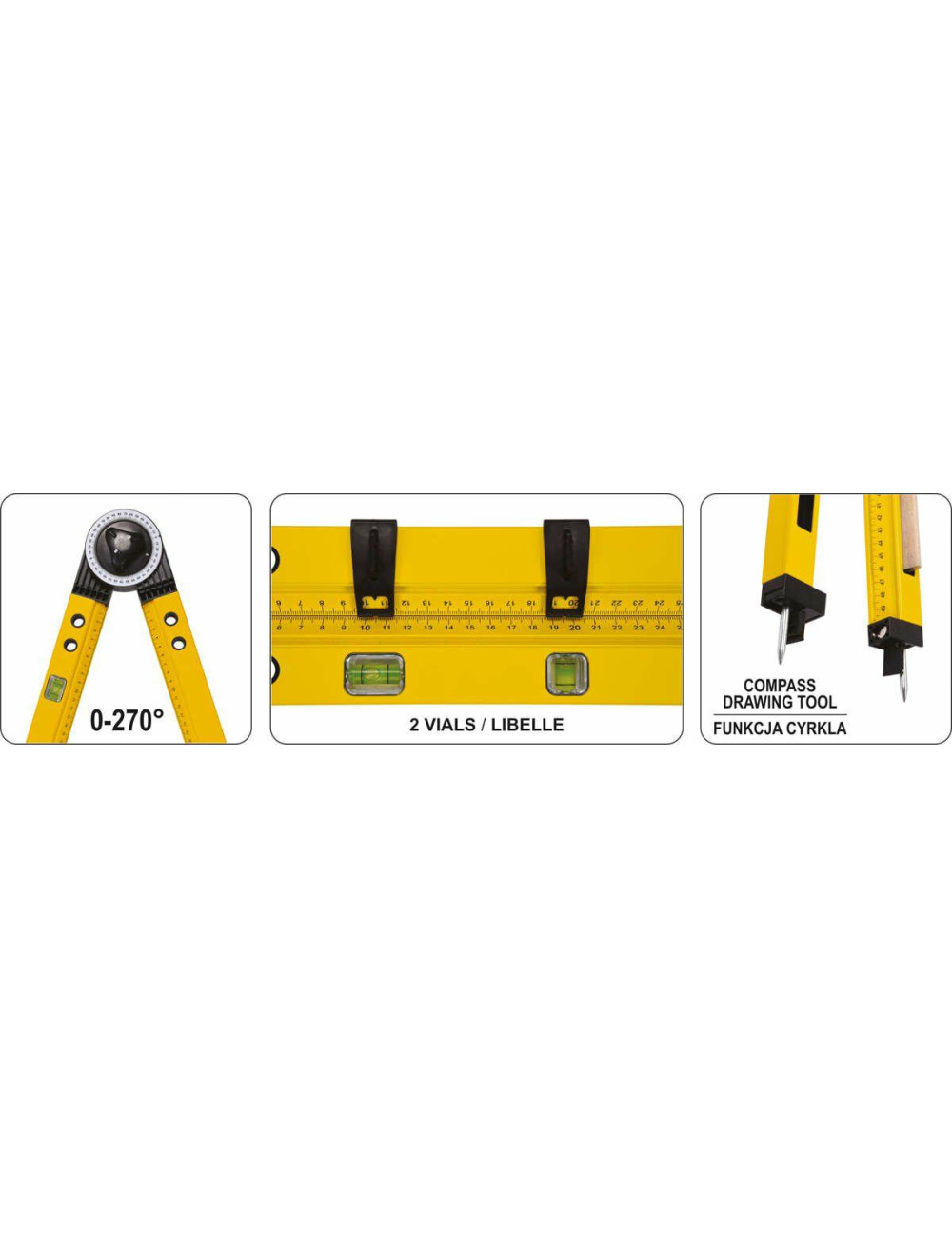 VOREL KĄTOMIERZ NASTAWNY BUDOWLANY 500mm
