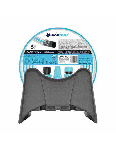 CELLFAST WĄŻ OGRODOWY 1/2" 20m + WIESZAK, ZESTAW ZR