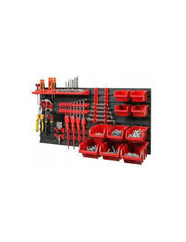 KISTENBERG TABLICA WARSZTATOWA Z KUWETAMI CZARNA 80x40cm 2szt CZERWONA