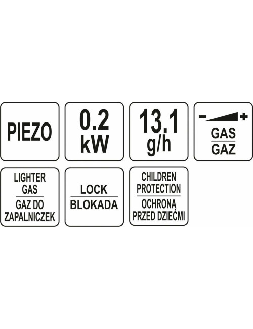 YATO PALNIK GAZOWY Z ZAPŁONEM PIEZO