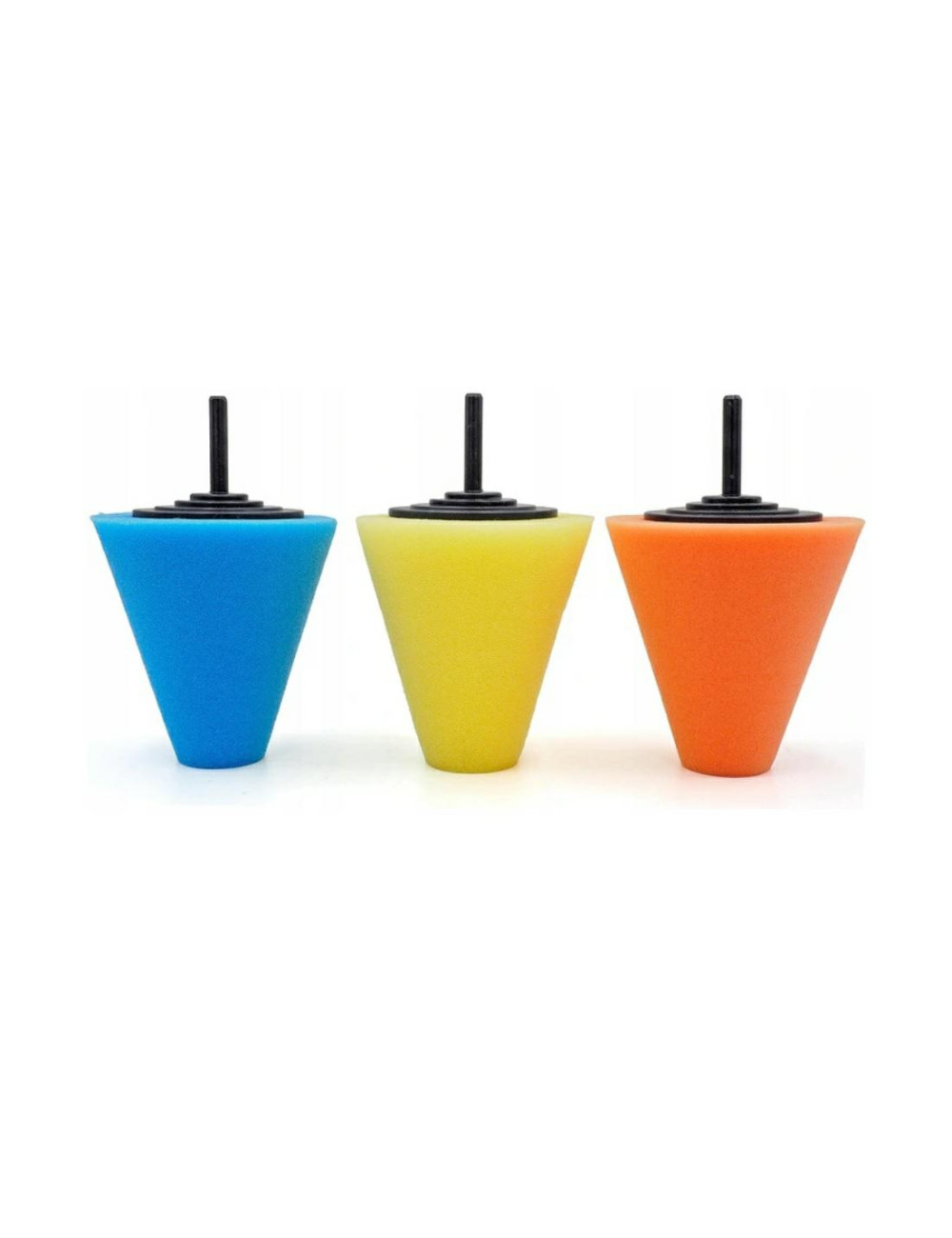 GĄBKI STOŻKOWE 3szt. SILVER