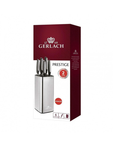 GERLACH ZESTAW NOŻY W BLOKU 5szt. PREST