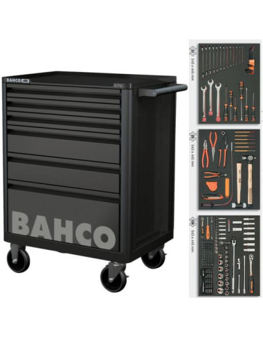 BAHCO WÓZEK NARZĘDZIOWY 6 SZUFLADOWY 214el. CZARNY 1472K6BKFF7SD