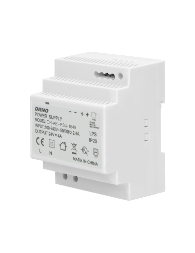 ORNO ZASILACZ NA SZYNE DIN 24VDC,4A,100W