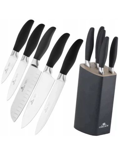 GERLACH ZESTAW NOŻY W BLOKU 5szt. STYLE PLUS