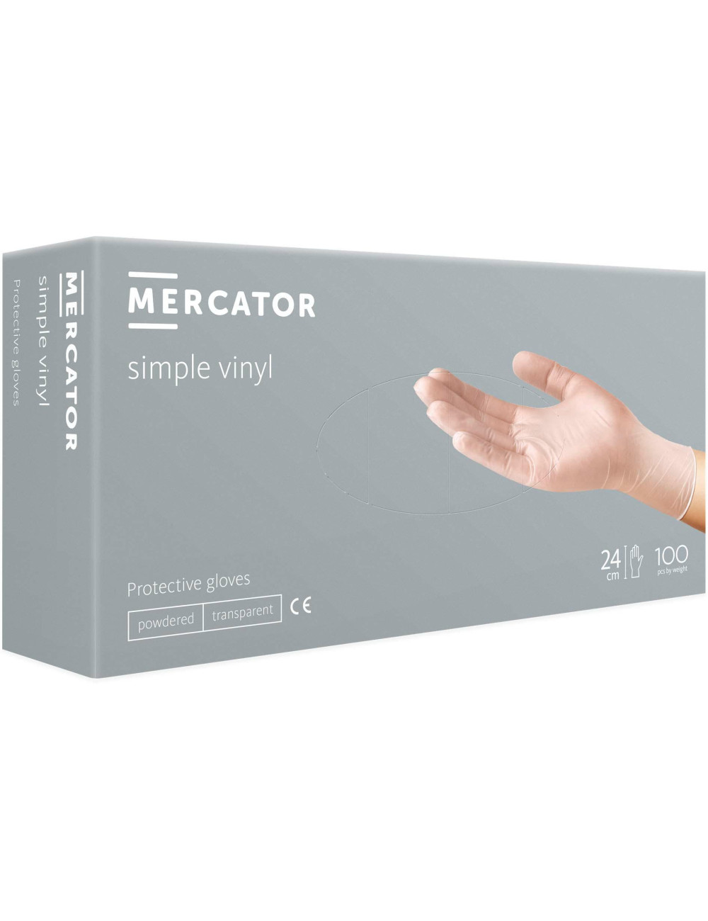 RĘKAWICE WINYLOWE PUDROWANE 100szt. XL