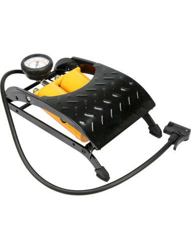 VOREL POMPKA NOŻNA DWUTŁOKOWA Z MANOMETREM