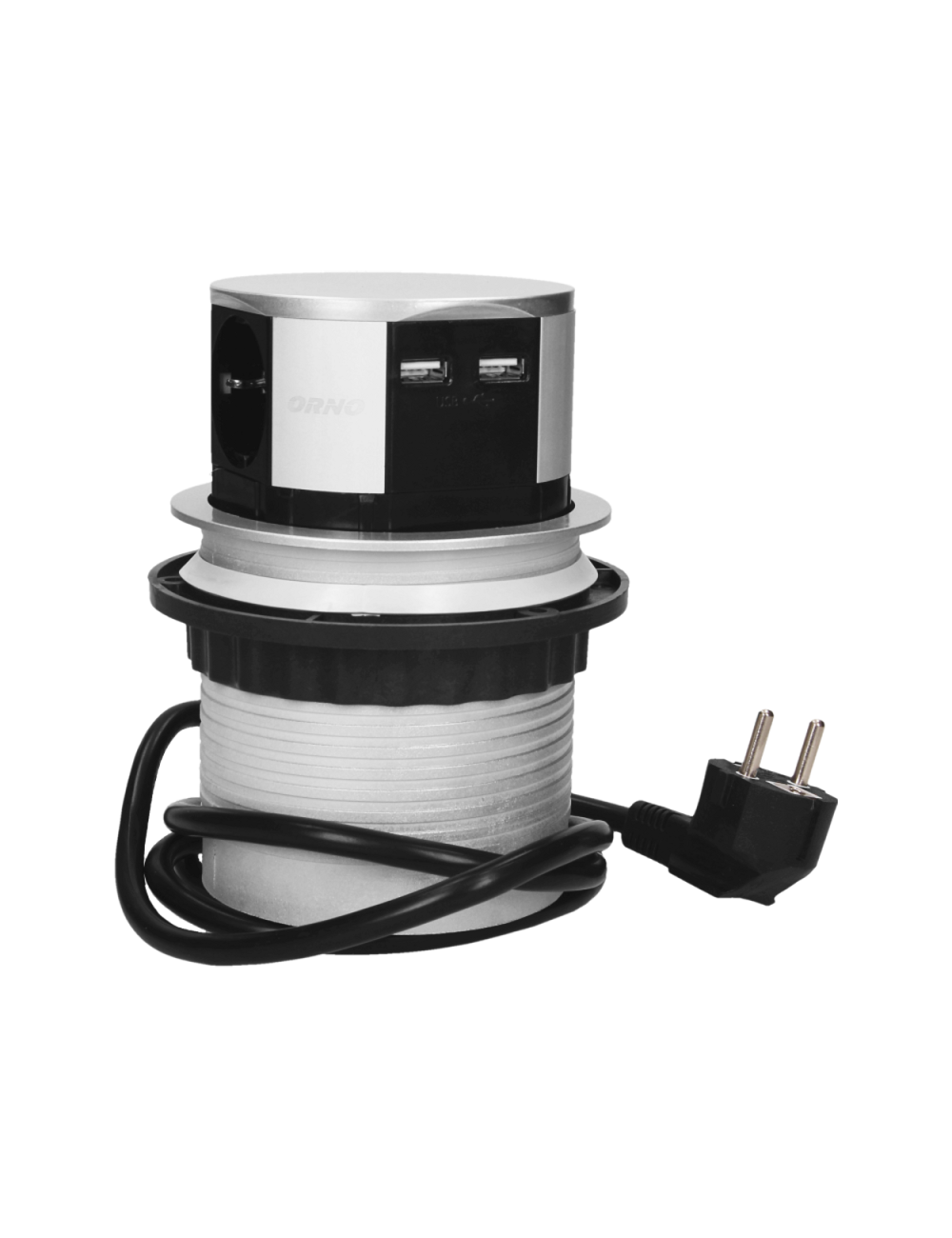 ORNO GNIAZDO MEBLOWE 3 x 2P + Z USB WYSUWANE Z BLATU