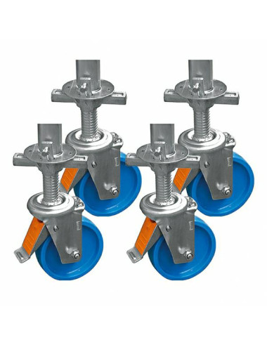 KRAUSE ZESTAW KÓŁEK DO RUSZTOWANIA CLIMTEC fi 150mm Z REGULACJĄ WYSOKOŚCI