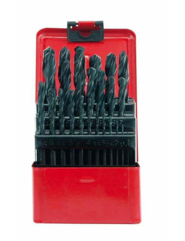 VOREL WIERTŁO METAL CZARNE KOMPLET 25szt. 1,0-13,0 22250