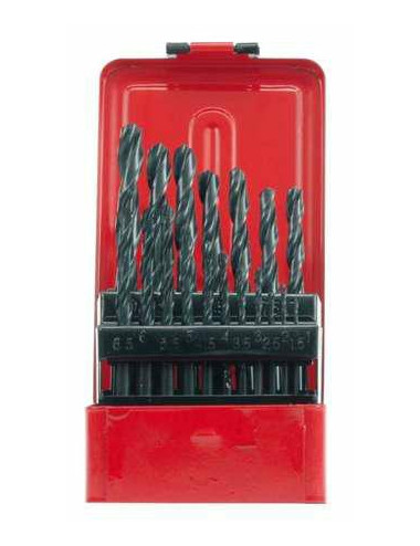 VOREL WIERTŁO METAL CZARNE KOMPLET 19szt. 1,0-10,0 22190