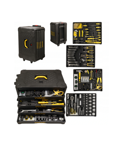 ZESTAW KLUCZY 300el. WALIZKA NA KÓŁKACH WMC