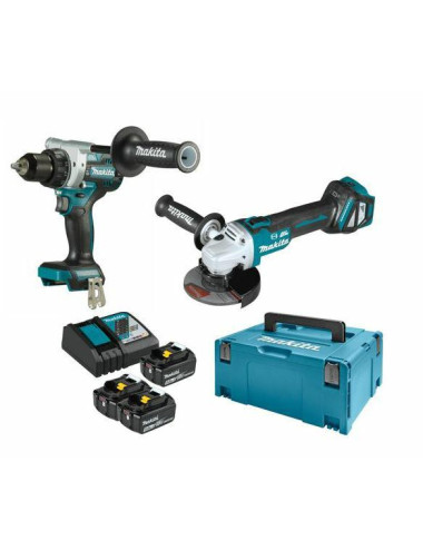 MAKITA ZESTAW COMBO 18V DLX2431TJ (DDF486+DGA513) 3x5,0Ah MAKPAC