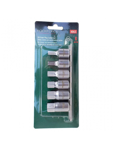 ROCKFORCE ZESTAW KLUCZY DO KORKÓW OLEJU 6 elem.