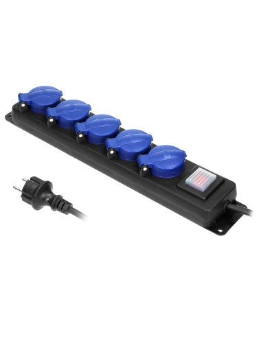 ORNO PRZEDŁUŻACZ WARSZTAT 5x GNIAZD WŁĄCZNIK 5M IP44 H05RR-F 3x1.5