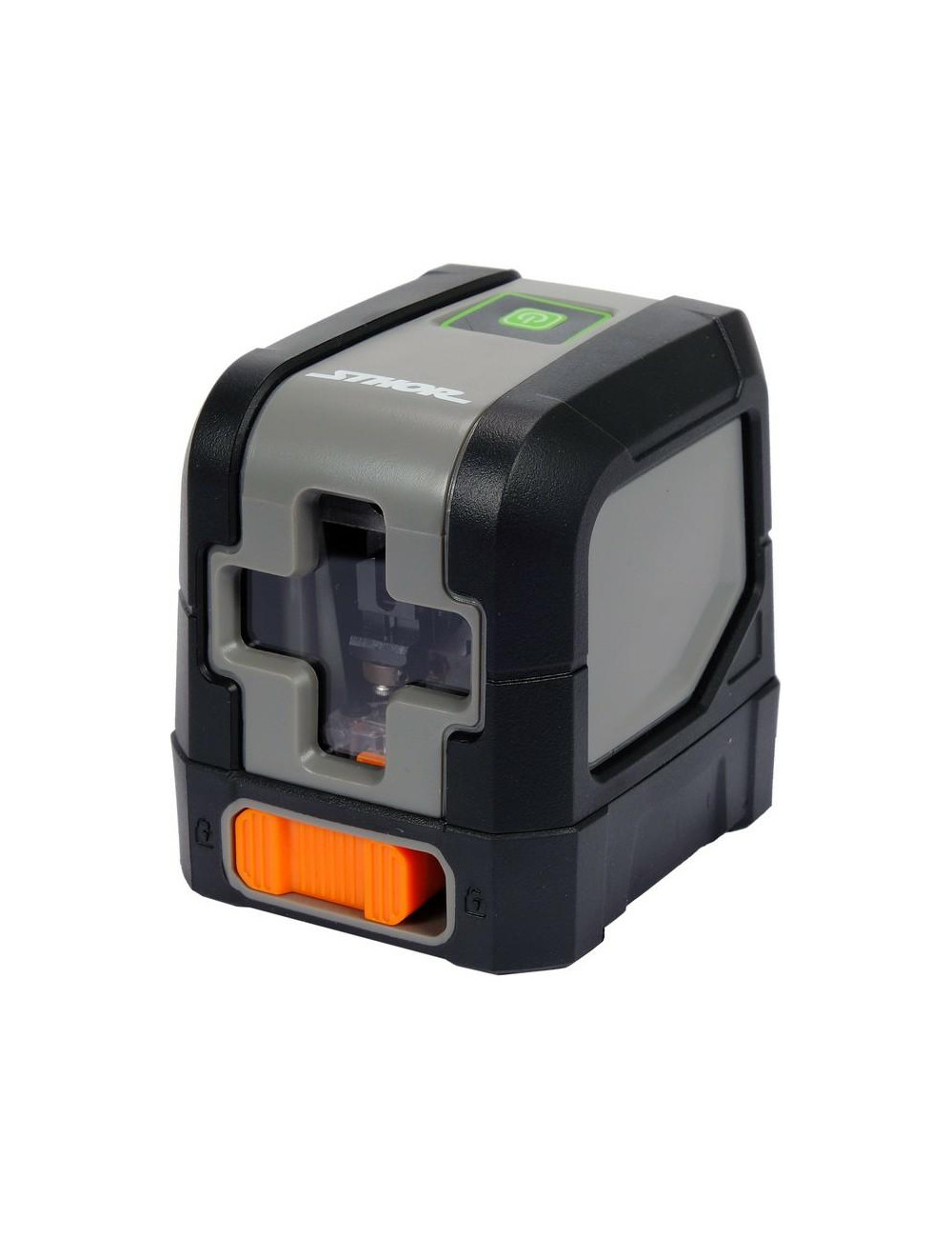 STHOR LASER KRZYZOWY ZIELONA WIĄZKA ± 3 mm 10 m 2xAA