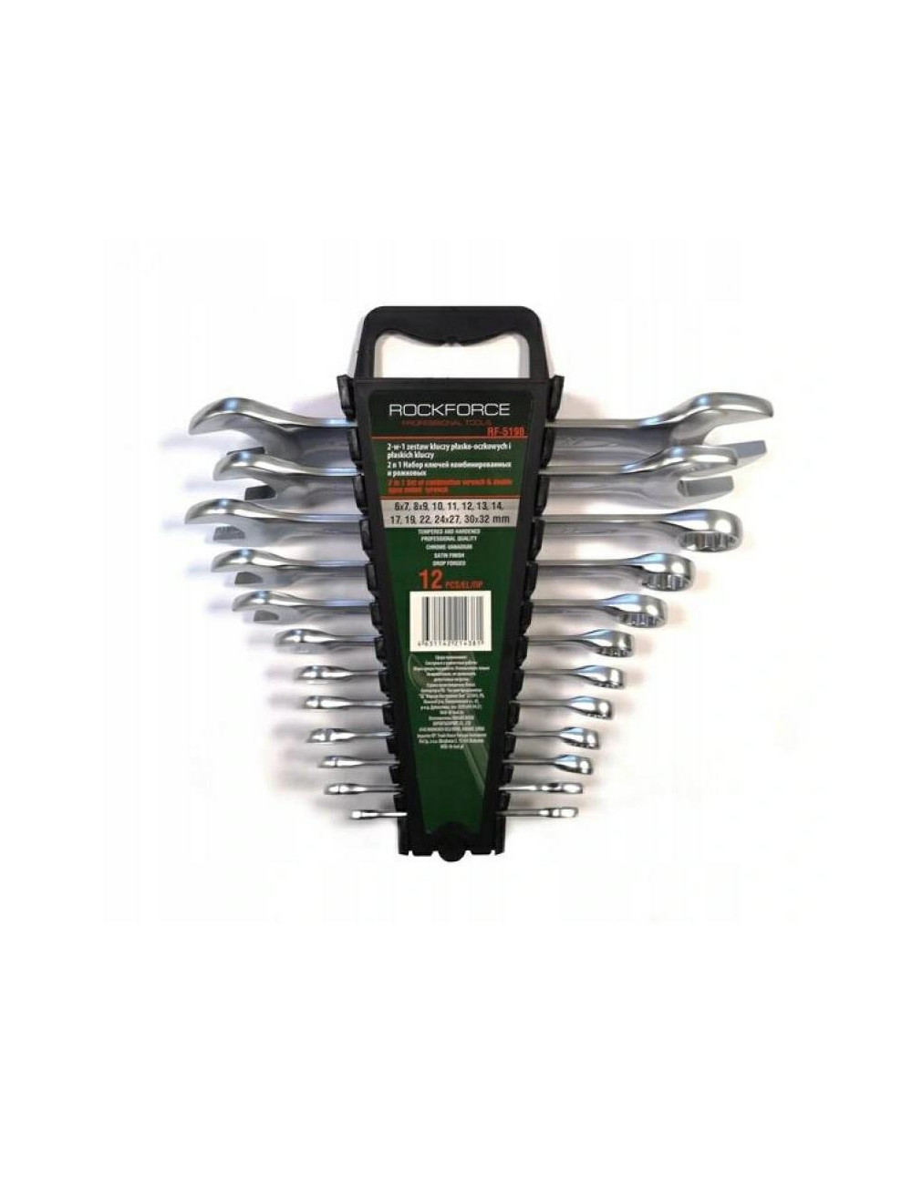 ROCKFORCE KLUCZ PŁ-O + PŁ 12szt.