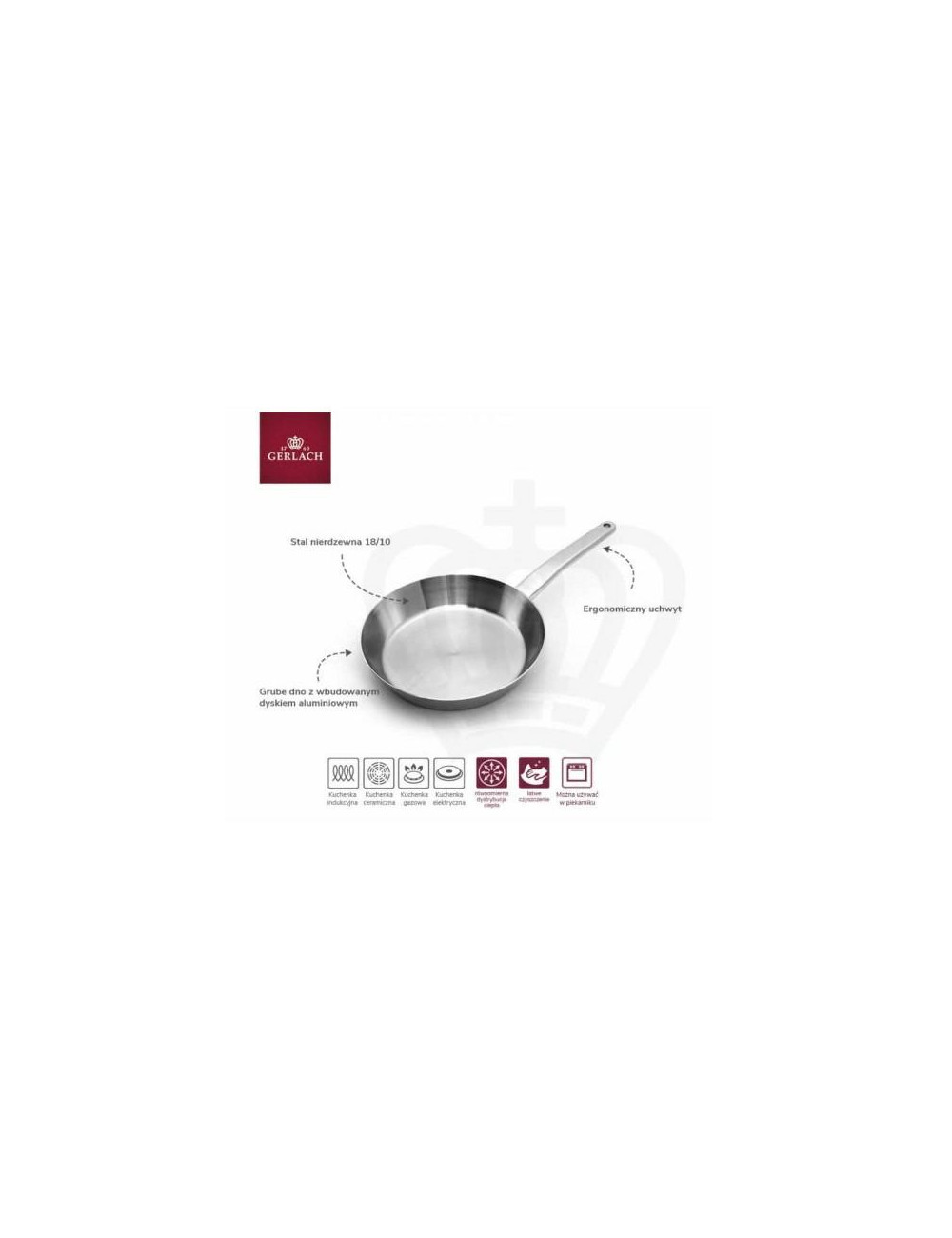 GERLACH PATELNIA PRESTIGE 24cm STALOWA