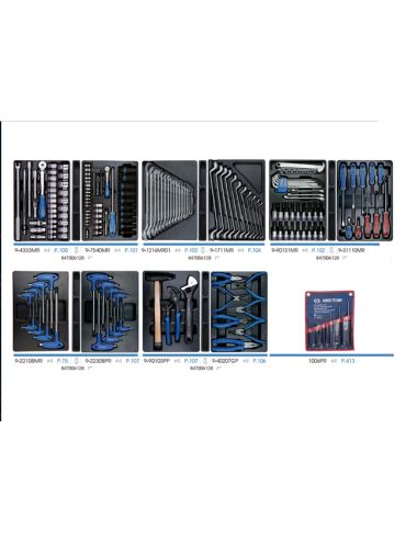 KING TONY WÓZEK WARSZTATOWY 5 SZUFLAD+DOLNA PÓŁKA 173 CZERWONY