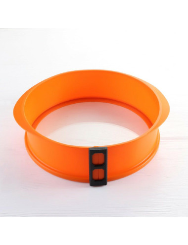 TIROSS TORTOWNICA OKRĄGŁA 25cm SILIKONOWA ZE SZKLANYM DNEM