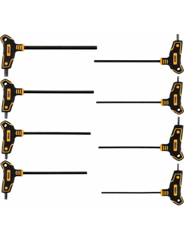 VOREL KLUCZE SZEŚCIOKĄTNE HEX Z RĘKOJEŚCIĄ 8szt.