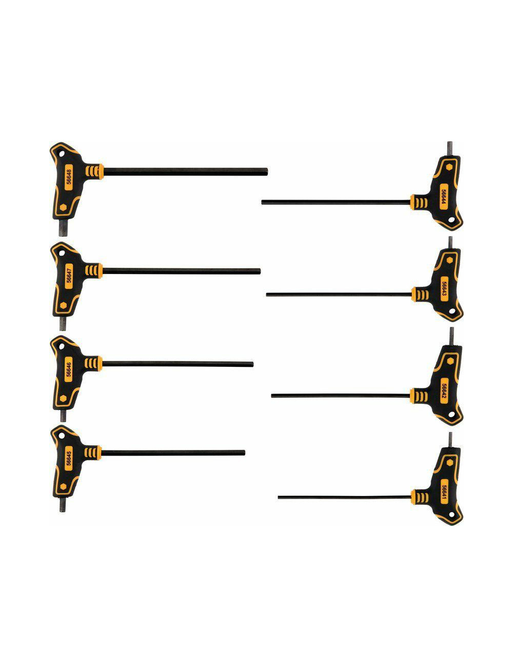 VOREL KLUCZE SZEŚCIOKĄTNE HEX Z RĘKOJEŚCIĄ 8szt.