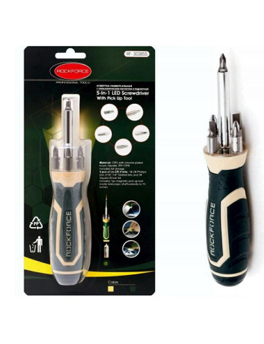 ROCKFORCE WKRĘTAK UNIWERSALNY Z PODŚWIETLENIEM