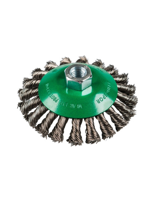 KLINGSPOR SZCZOTKA STOŻKOWA 115mm M14 BK600Z DRUT SKRĘCANY NIERDZEWNY