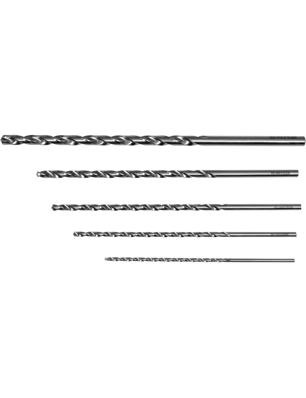 YATO WIERTŁO METAL HSS 5szt. 3-8mm DŁUGIE
