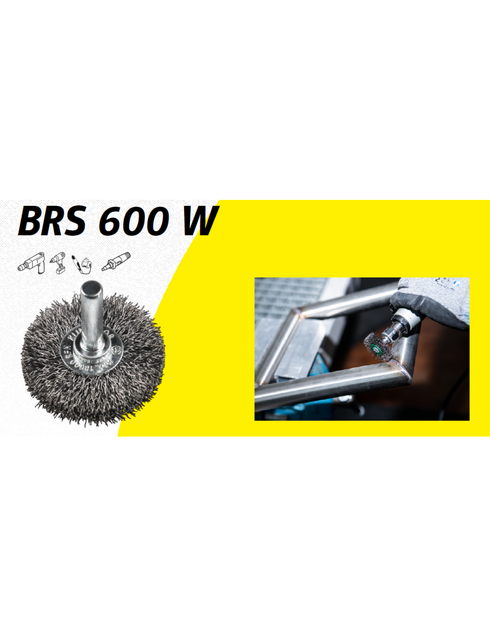 KLINGSPOR SZCZOTKA TARCZOWA 60mm TRZPIEŃ BRS600W DRUT FALISTY NIERDZEWNY